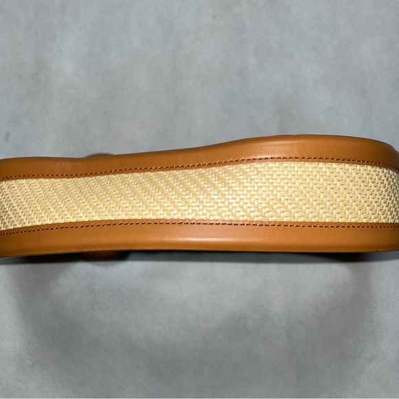 Lafayette 148 light brown and cream wide leather belt